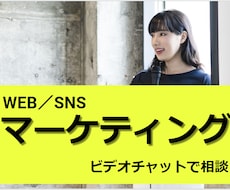 WEBマーケティング相談ビデオチャットで解決します WEBサイトやEC、SNS等お悩みを画面共有と会話で相談