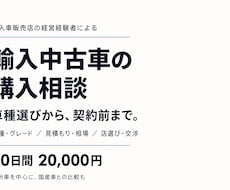輸入中古車の購入を30日間サポートします イメージ1