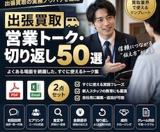 出張買取の営業トーク集を作成します イメージ1