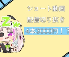 12月まで限定！4本切り抜きショート動画作ります イメージ1