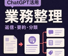 ChatGPTで業務整理とプロンプトを設計します イメージ1