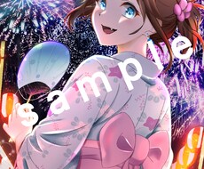 夏祭りの情景を描いたイラストを販売します イメージ1