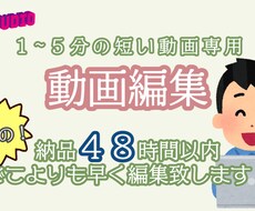 元Youtuberが短編動画を編集します １～５分の動画を４８時間で編集致します！