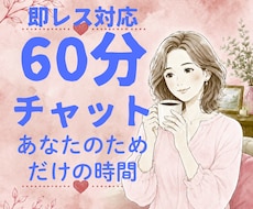 60分チャットであなたのお話をお聞きします 60分チャット｜会話のようにチャットできます