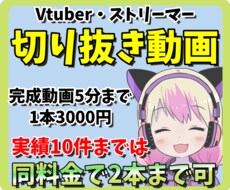 Vtuber・ストリーマーの配信を切り抜きます 切り抜きで活動者を応援させてください！