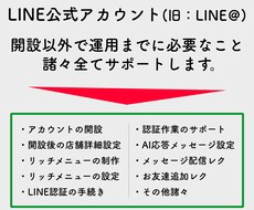 業種問わずLINE公式アカウントの制作設定承ります イメージ1