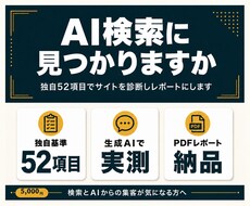 AI検索対応度をクイック診断します 検索とAIに伝わっているか、まず診断で見える化します