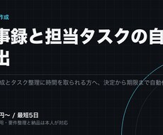 会議録音から議事録とタスク一覧を自動作成します イメージ1