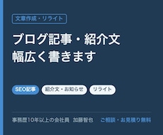 ブログ記事・紹介文などの文章を書きます イメージ1