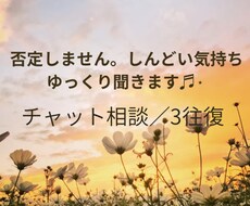 否定しません。しんどい気持ち、ゆっくり聞きます イメージ1