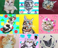 猫ちゃんの似顔絵を制作いたします ペットの写真をおしゃれなアイコンにしませんか？