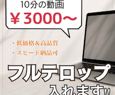 動画にぴったりの字幕・テロップ入力します イメージ1