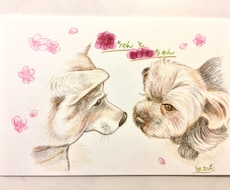 あなたの大事なペットの似顔絵、描きます イメージ1