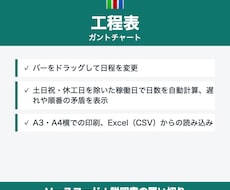工程表（ガントチャート）ツールを販売します イメージ1