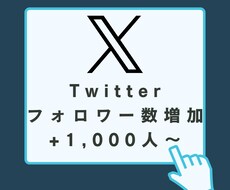 Twitter日本人フォロワー1000人増やします 減少保証あり◎X（旧Twitter)宣伝