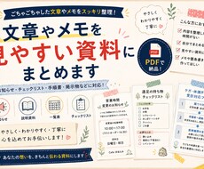 文章やメモを見やすい資料にまとめます イメージ1