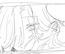 3L◯ 白黒ラフ詰め込み絵お描きします 漫画線でザクザクとした描き込みを行います！