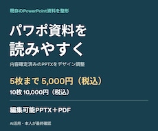 既存のパワポ資料を読みやすく整えます イメージ1