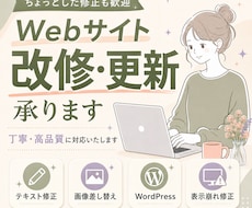 Webサイトの修正・更新をいたします イメージ1