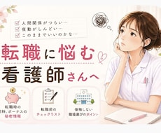 転職に悩む看護師へ❀㊙情報とチェックリストあります 後悔しない職場選びのポイントをPDFでお届け