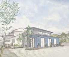 建築、外観手描き･CGパース描きます
