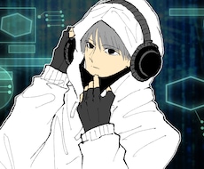 最速即日/2000円/クール系イラスト制作します イメージ1