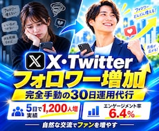 X・Twitterのフォロワー増加を支援します イメージ1