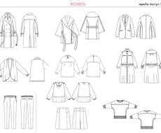 アパレル絵型（ハンガーイラスト）作成します ベテランデザイナーがお手伝いいたします。