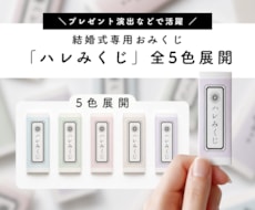 結婚式専用おみくじ「ハレみくじ」をお届けします ゲスト参加型の開運「おみくじ」演出はいかがですか？