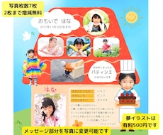 卒園アルバムの個人ページを作成いたします 写真を送って楽々作成！1日以内のお急ぎオプションあります。
