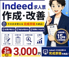 Indeed求人広告を現役人事が作成・改善します 採用歴15年｜先着3社3,000円で完成原稿を納品