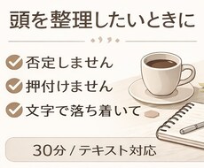 考えがまとまらない時にサポートします イメージ1