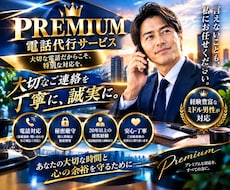 PREMIUM電話代行◆複雑な電話を代行いたします 【任せられる電話へ】御依頼者様の心理的負担を軽減いたします！