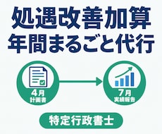 処遇改善加算の計画と実績報告を年間代行します イメージ1
