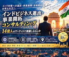 インド関連ビジネスのアドバイスをいたします イメージ1