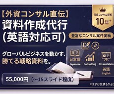 外資コンサル出身者が高品質な資料を作成ます イメージ1