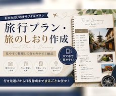旅行プラン・旅のしおりを作成します 旅行計画からしおり作成まで、あなただけの旅プランを作成