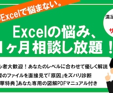 Excel初心者の悩みを1ヶ月間相談にのります イメージ1