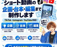 ショート動画の企画・台本・編集まで制作します イメージ1