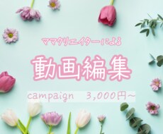 あらゆるジャンルの動画編集承ります 心を込めて丁寧に編集いたします✨