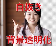 背景切り抜き、白抜き、透明化いたします イメージ1