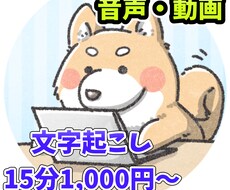 15分1000円音声・動画からの文字起こし承ります イメージ1
