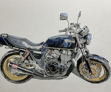 車、バイクのリアルなイラスト描きます A3サイズ30cmx42cmのケント紙に色鉛筆で描きます。