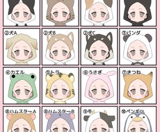 量産＊アニマルパーカー＊アイコン描きます イメージ1