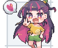 ドット絵デフォルメ全身イラスト作成します ◎表情差分、簡易アニメーション対応可◎