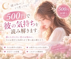 お試し♡500円で彼の気持ちを読み解きます イメージ1