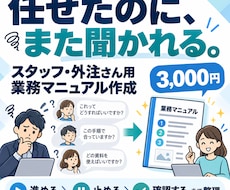 スタッフ・外注さん用の業務マニュアルを作ります イメージ1