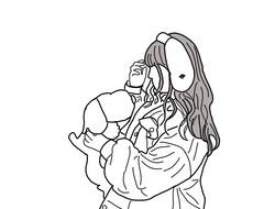 線画でイラストを描きます イメージ1