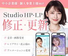 制作30件｜Studioサイトの修正・更新をします 高品質｜丁寧｜無料修正２回まで