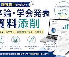 理系学生向け！卒論・学会発表資料を添削します イメージ1